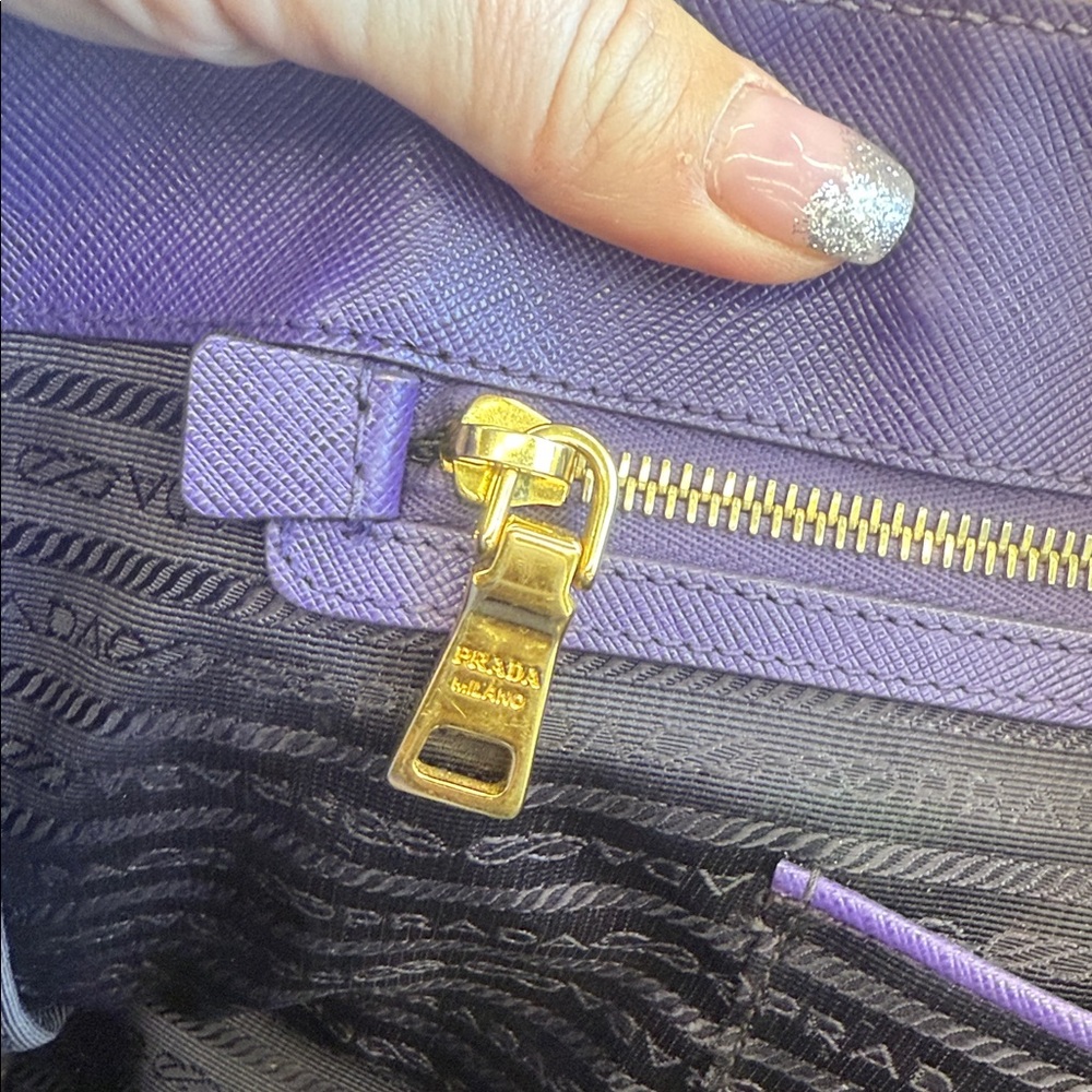 Prada Purple Tote with Rainbow Design - Picture 8 of 13
